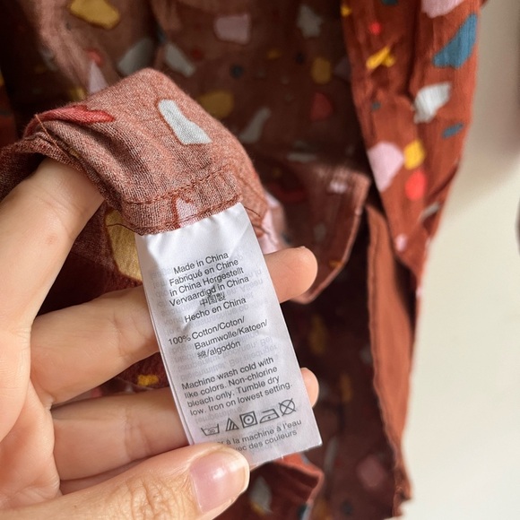 MADEWELL Short Robe Jacket Terazzo Burnt Umber Size Medium - Picture 6 of 8